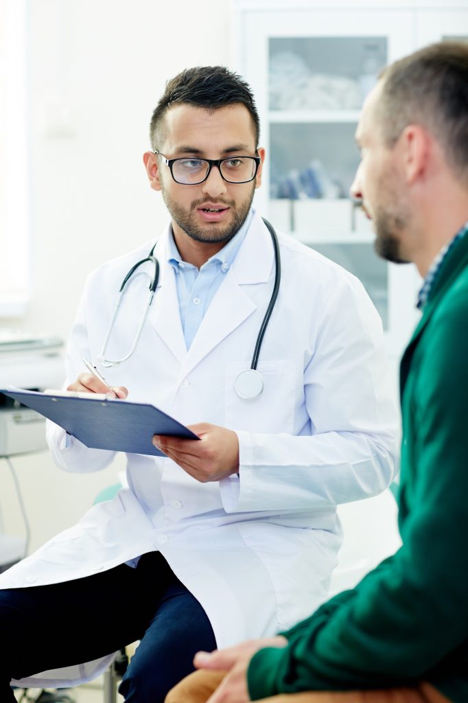 Talk to patient